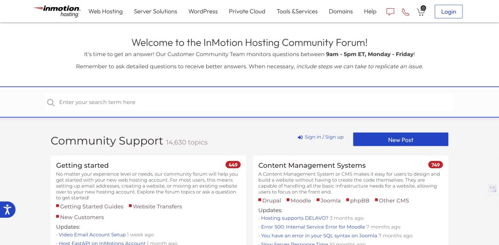 Inmotion community forum