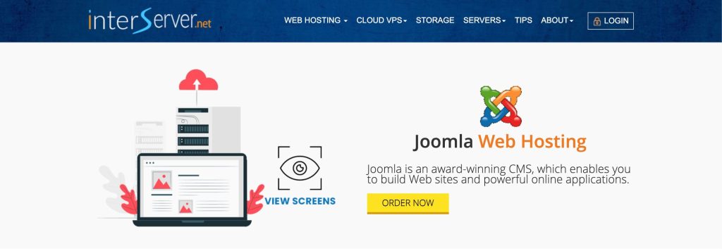 Interserver Joomla web hosting