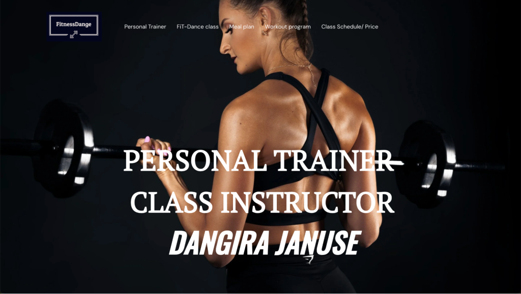 FitnessDange landing page