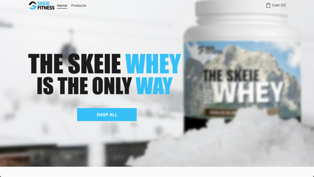 Skeie Fitness landing page