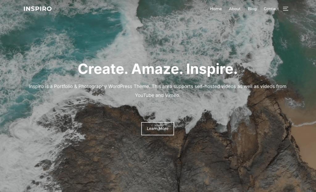 Inspiro's homepage